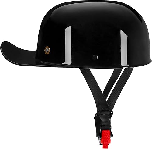 Miniatura 2 de Yesmotor Casco de estilo béisbol retro para motocicleta unisex para adulto - Aprobado por DOT