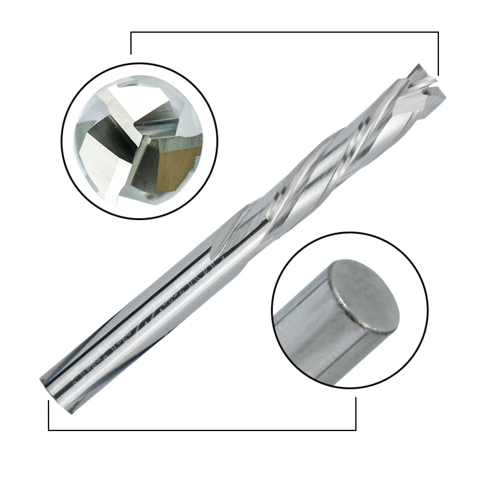 1 Pezzo Fresa Composta A 3 Taglienti Fresa Elicoidale In Metallo Duro Per Il Taglio Dell'alluminio,8 * 8 * 25 * 70