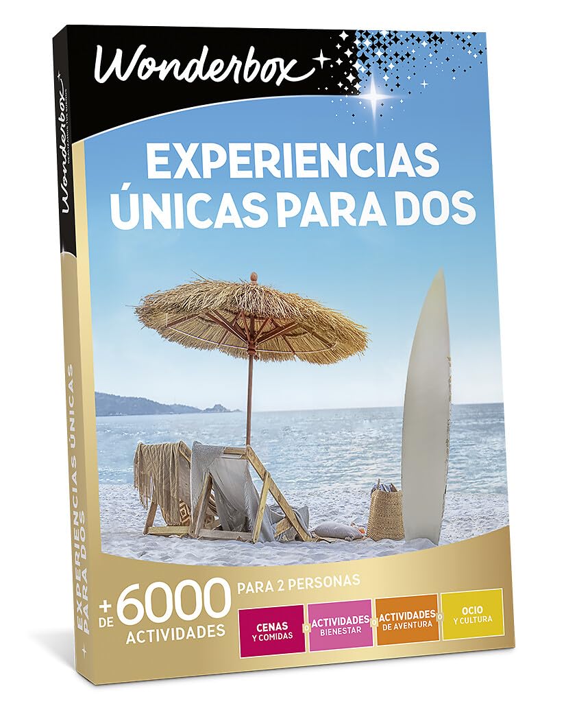 WONDERBOX - Caja Regalo - Experiencias Únicas para Dos - 1 Comida o Cena o 1 Actividad de Bienestar o 1 Actividad de Aventura para 2 Personas - Válido Durante 3 años y 3 Meses