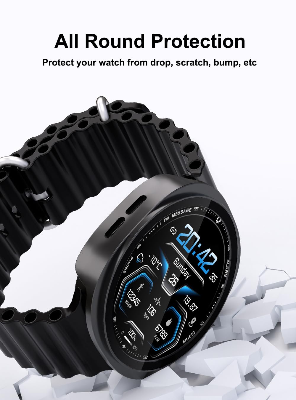 Confezione da 2 custodie rigide per Samsung Galaxy Watch 8 9 44 mm