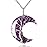 MAIBAOTA Amethyst Necklace Healing Crystals Tree Life Wire Wrapped Crescent Moon Phase Pendant Necklace Mothers Day Gifts for Mom Gemstone Witch Jewelry Gifts for Women