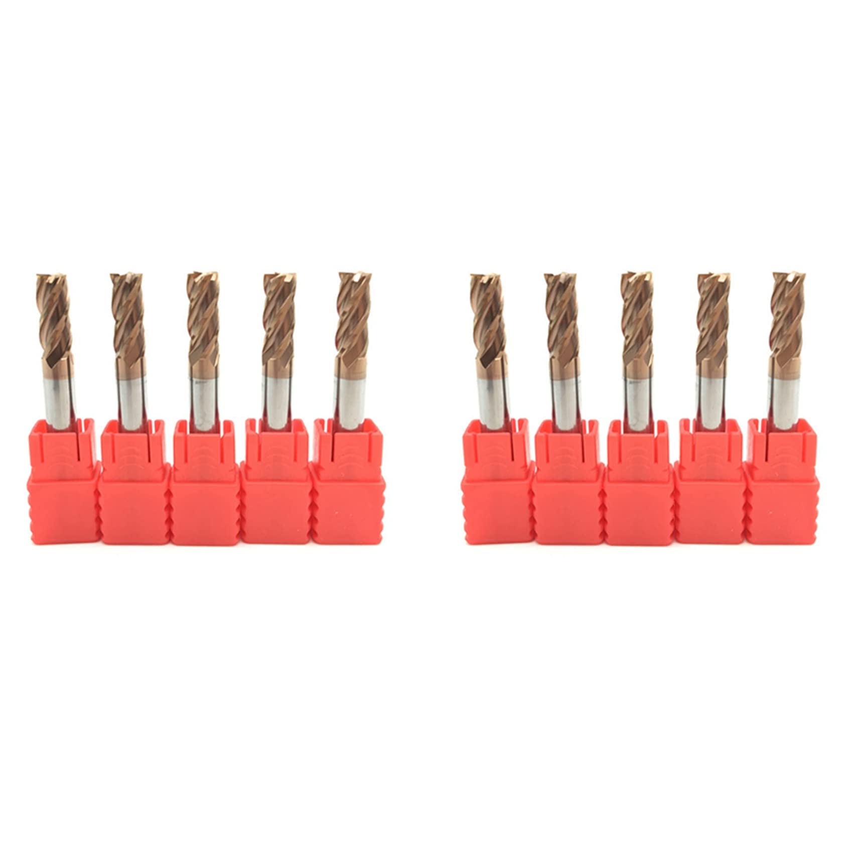 10 piezas 6 mm 4 flautas de carburo de tungsteno fresadora CNC fresadora fresadora ranura perfilado fresadora planadora brocas en espiral