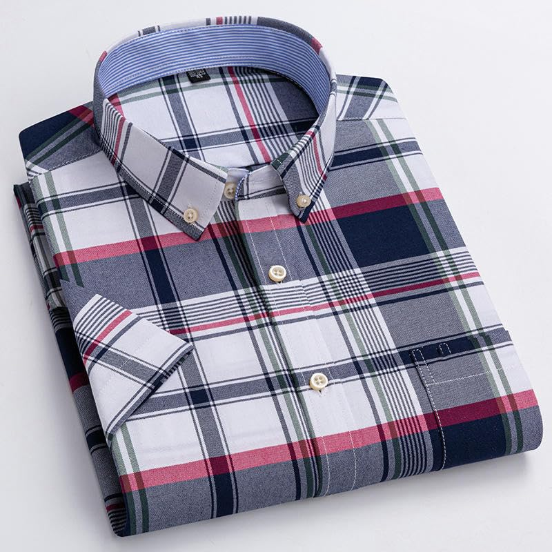 Chemise d'été homme décontractée en coton léger à manches courtes - 3