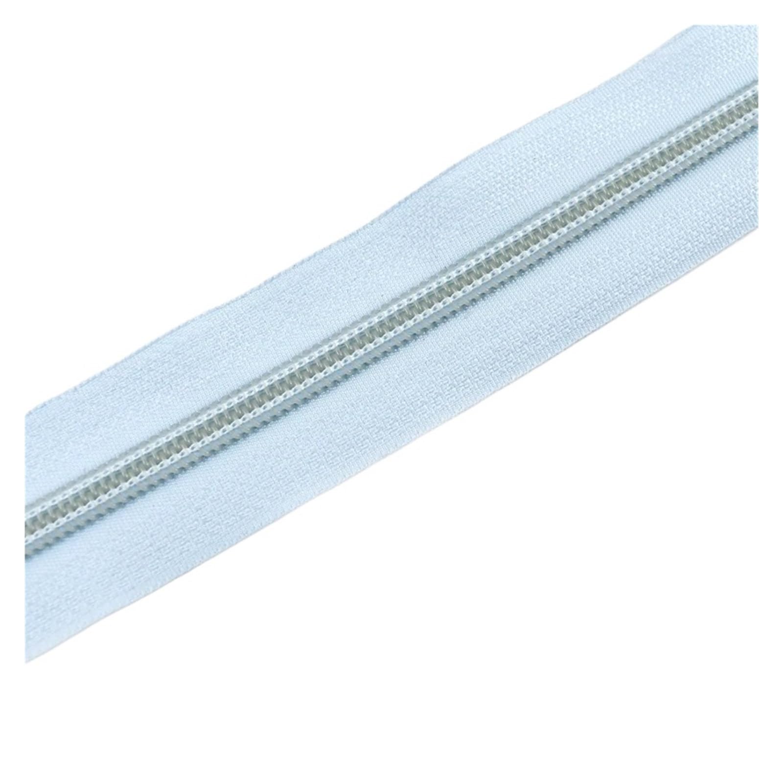 1pc 3/5/10M Meetee 3# Nylonowy Zamek Błyskawiczny Ściągacz Do Zamka Odzież Decor Zamki Zapięcie Na Plecak Zestaw Naprawczy Zamków Akcesoria Szycia(LightBlue,5MZipsNo3)