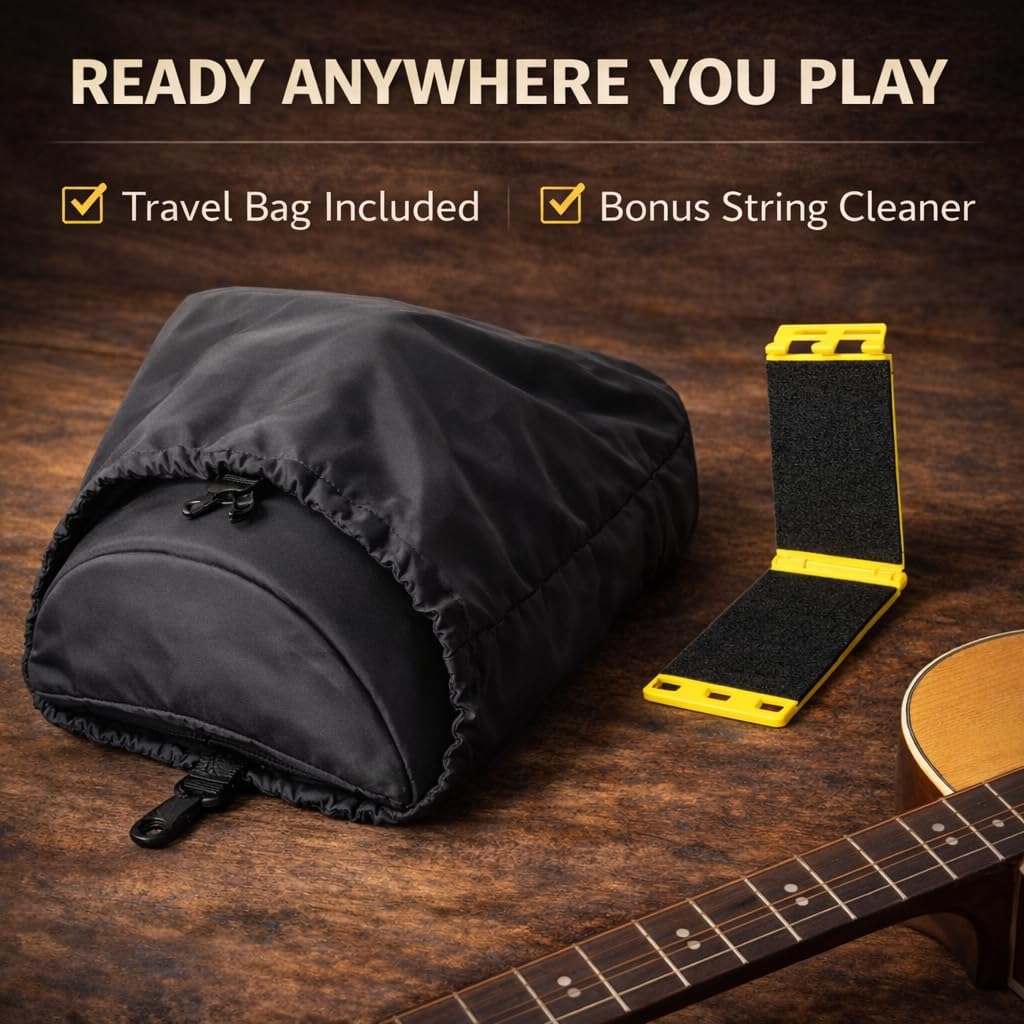 Guitar Support Cushion – Ergonomic Guitar Leg Rest for Classical Guitar, Foot Stool Alternative, Adjustable Non-Slip Guitar Support for Better Posture & Comfortable Sitting Practice
