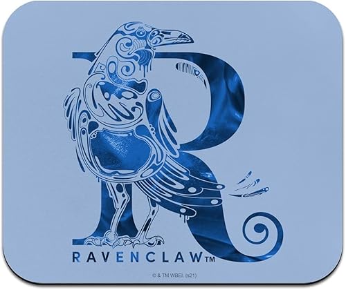 Harry Potter Ravenclaw R - Alfombrilla de mouse delgada de perfil bajo, goma multicolor