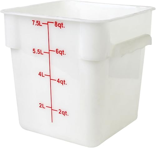 Miniatura 4 de TrueCraftware Tapa cuadrada de plástico rojo para contenedor de 6 y 8 cuartos de galón, contenedor cuadrado de almacenamiento de alimentos, 1 pieza