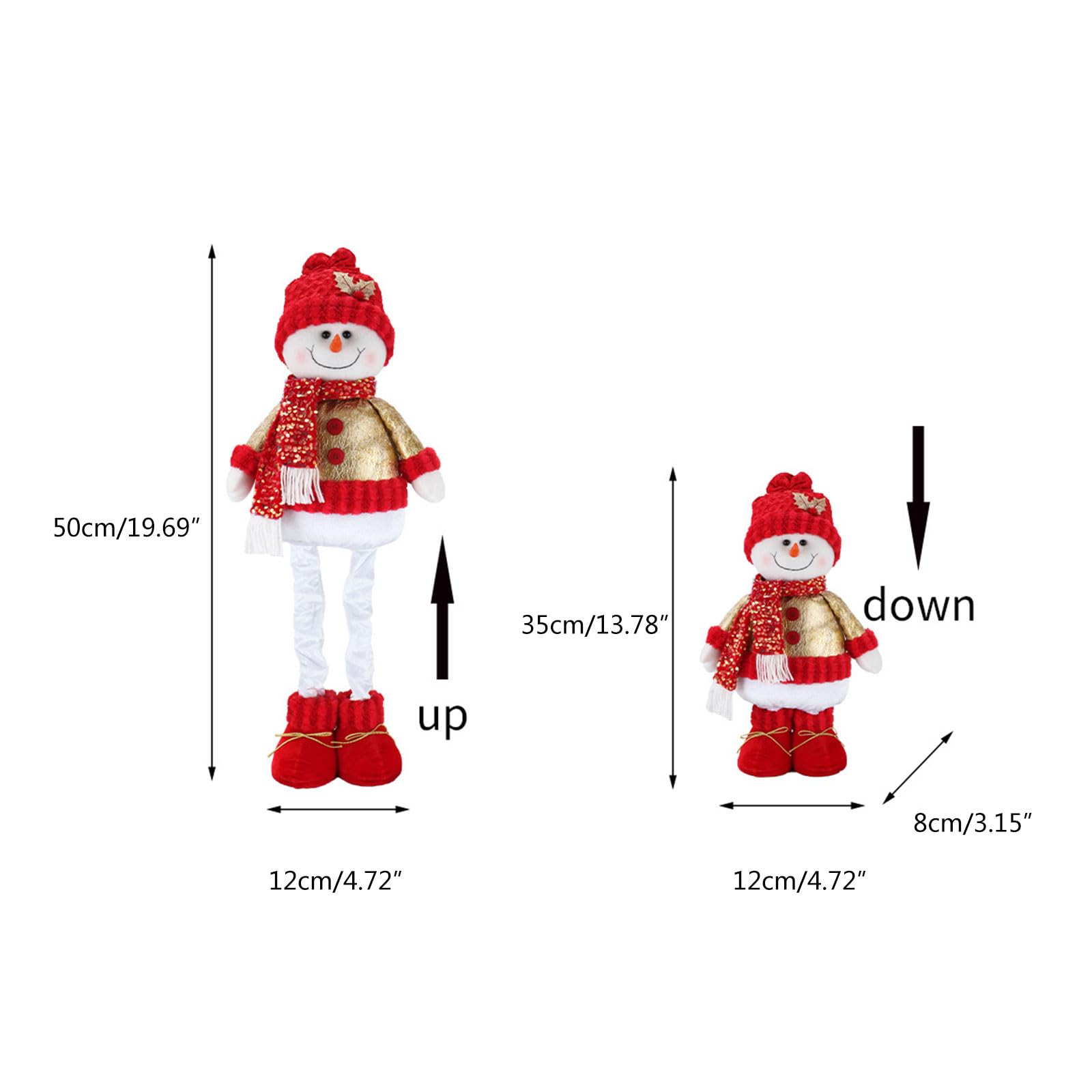 Bambole telescopiche natalizie Ornamento Babbo Natale pupazzo di neve renna figurine decorazione per la casa ristorante decorazioni per feste renne figurine decorazioni per la casa