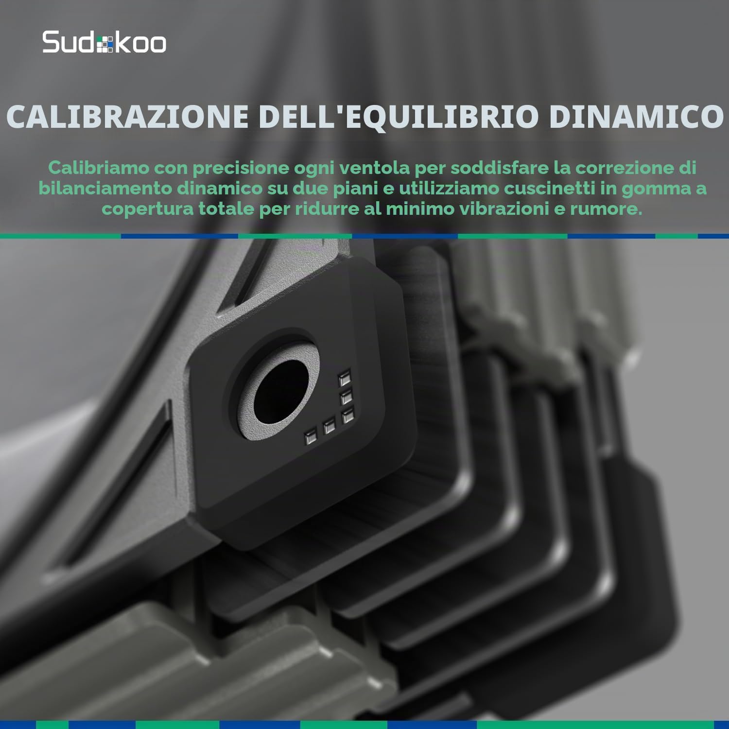 Sudokoo MACH120 3IN1 Ventole 120mm PC : Ventola di Raffreddamento Silenziosa PWM & 500-3000 RPM - Case Fan Dissipatore con LCP e Motore FOC & Correzione Dinamica del Bilanciamento, 6 Anni di Garanzia