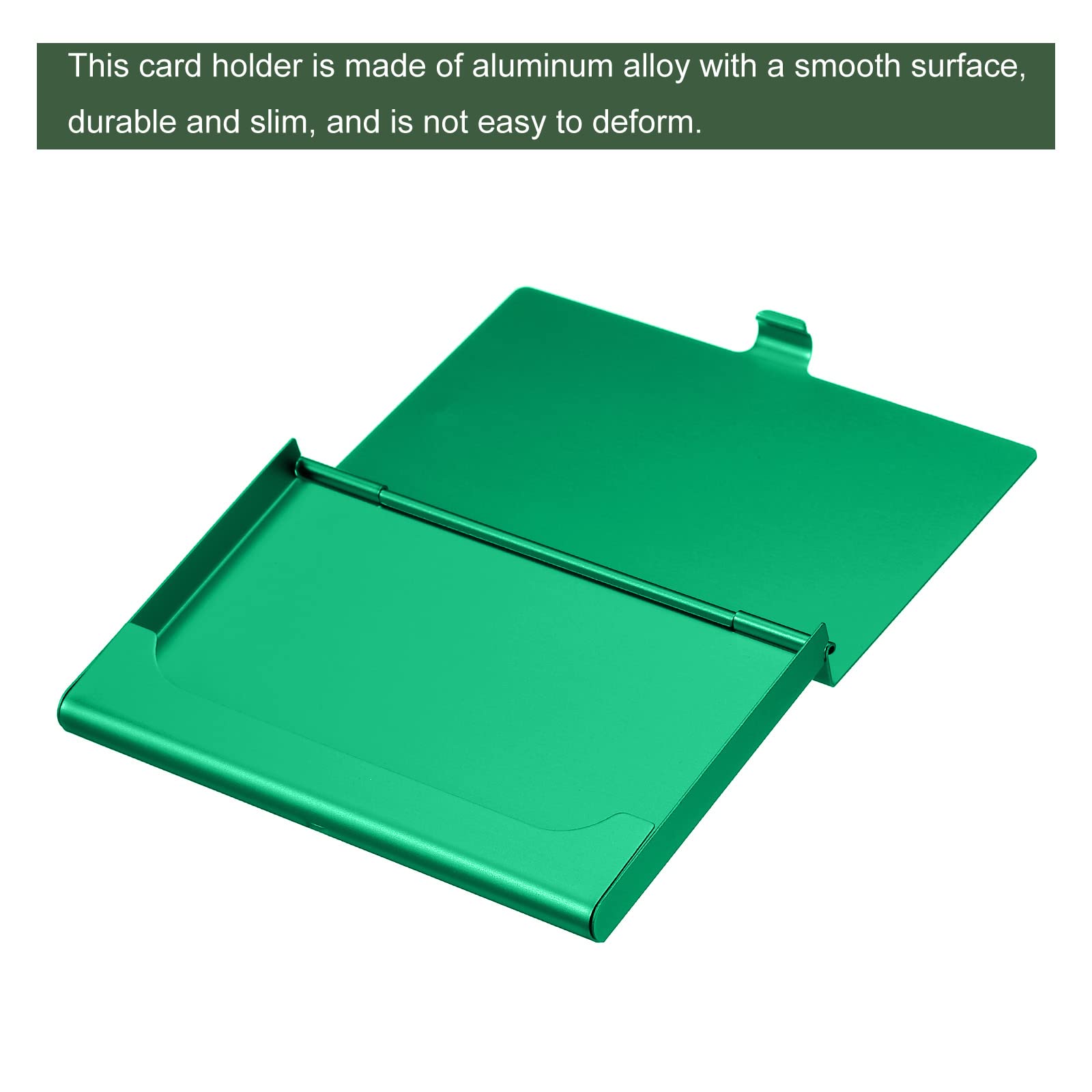 YOKIVE 2 Pcs Business Card Holder, Flip Cover Style, Green - Image 3
