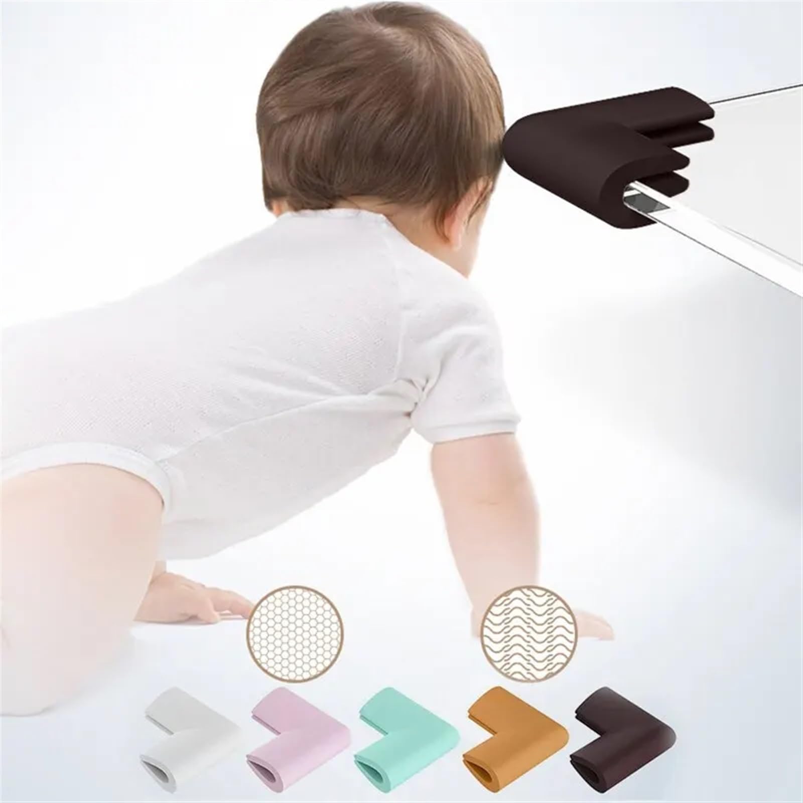 Protectores de Esquinas para mesas, Seguridad Infantil, 10 Unidades, Protectores Suaves para escritorios y Muebles.