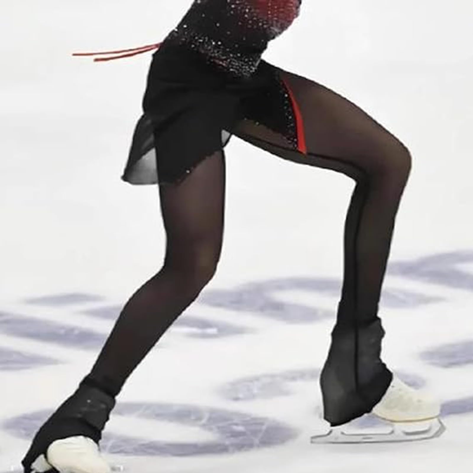 LIUHUO Legging de Patinage Artistique en Maille Respirante pour Fille