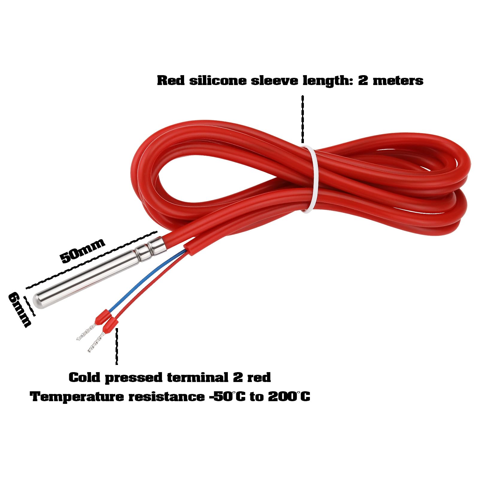 QUARKZMAN 1 Pcs 5K NTC Sonde Thermique, Sonde De Température