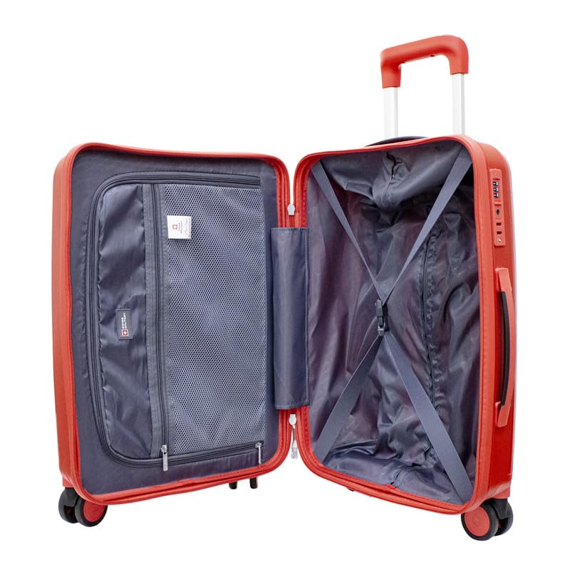 Image of SWISS MILITARY Maze 75CM Hard Trolley Bag, 106L Large Polypropylene Luggage, TSA Lock, 360 Dual Wheels, Anti-Theft Zipper, Branded Interior, Strong Handle, Long Trip Travel Suitcase, 5-Year Warranty