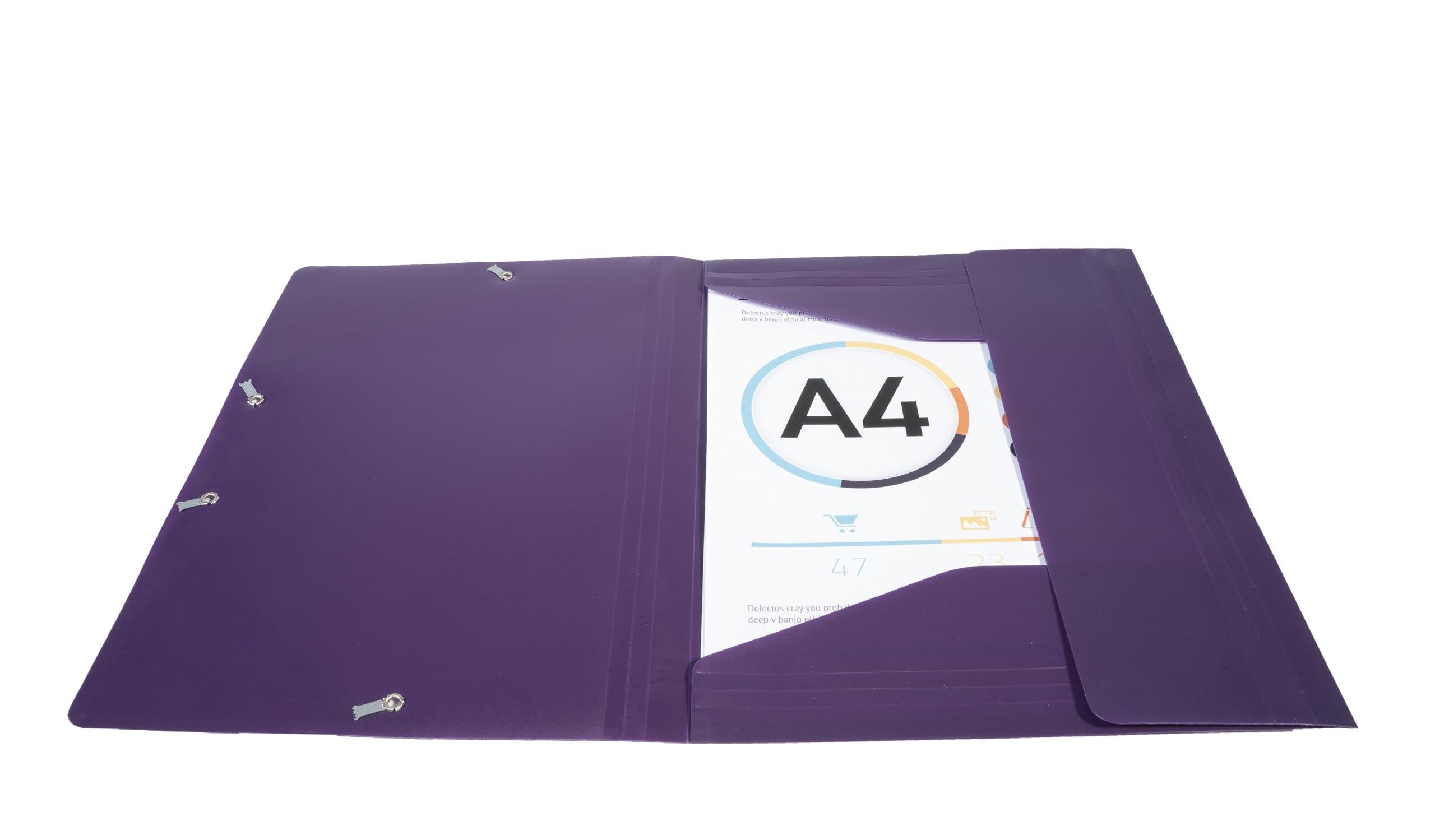 Exacompta 30 carpetas con gomas económica 3 solapas violeta