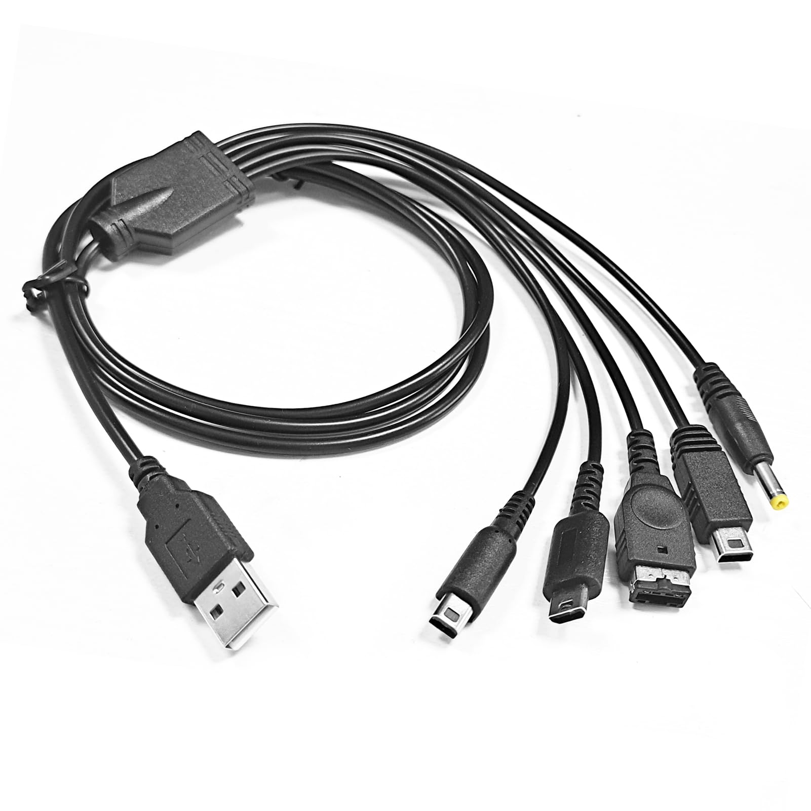 5 in 1 USB Charger Cable Compatible with Nintendo New 3DS XL/New 3DS/3DS XL/3DS/new 2DS XL/2DS/DS/DSi/GBA SP/DS Lite/Wii U Gamepad/PSP, PSP 1000 2000 3000 Charging Cord