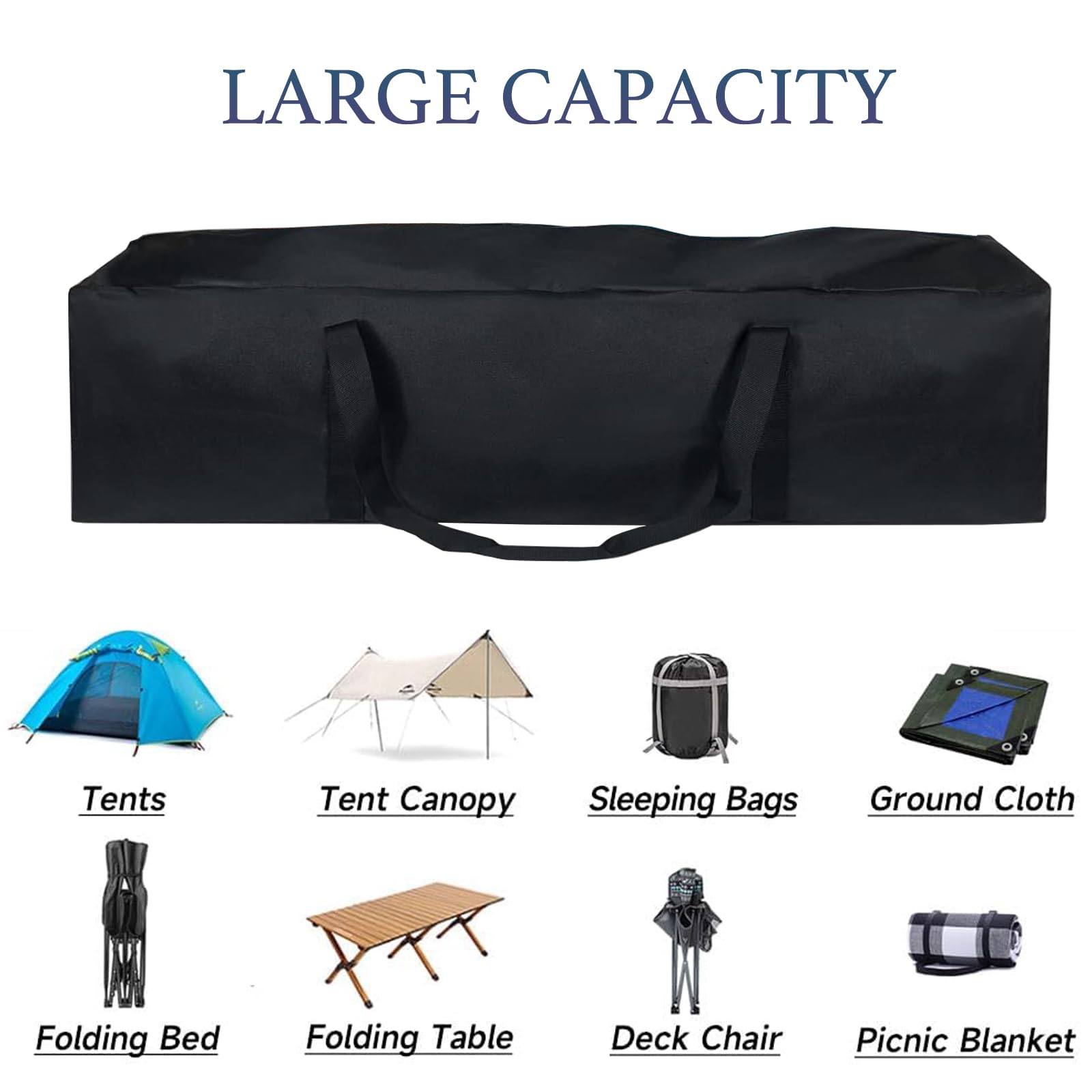 Tragbare Zeltstangentasche 100/120/150cm, wasserdichte Zeltstangen Tasche Gestängetasche Transporttasche Tragetasche, Camping Aufbewahrungstasche für Wohnwagen, Markisenrahmen