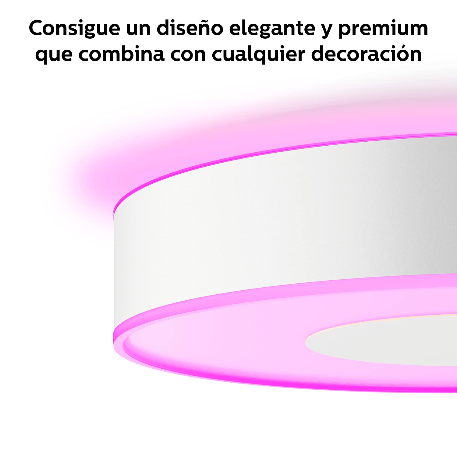 Philips Hue – Lámpara de Techo LED Inteligente Hue Xamento, 33W - 2450 lúmens - Luz Blanca y de Colores, Compatible con Alexa y Google Home, Color Blanco, 38cm diámetro