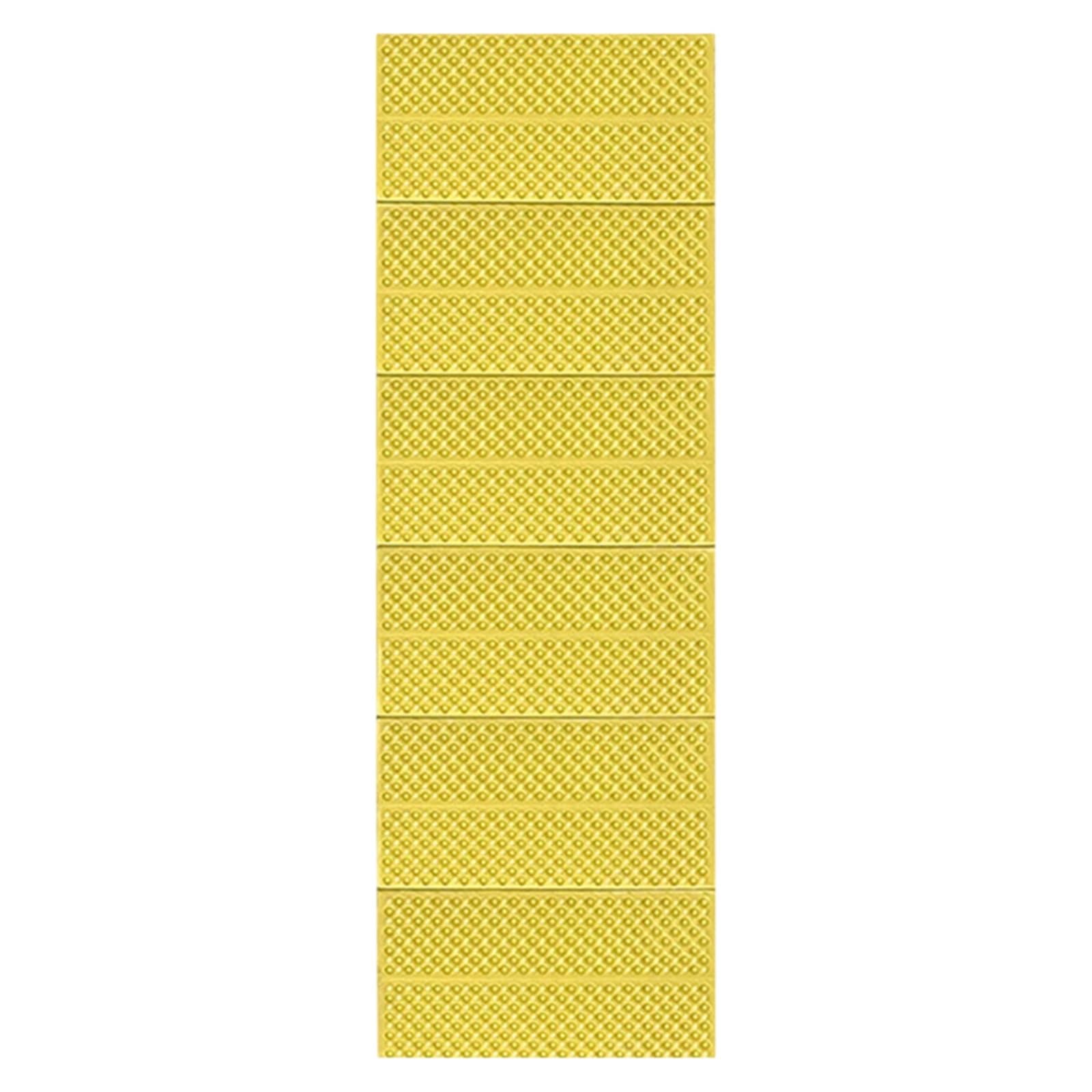 Mata kempingowa do spania Piankowy materac kempingowy Lekka piankowa podkładka kempingowa Składana karimata do spania na zewnątrz Mata do spania Piesze wycieczki z plecakiem(Yellow)