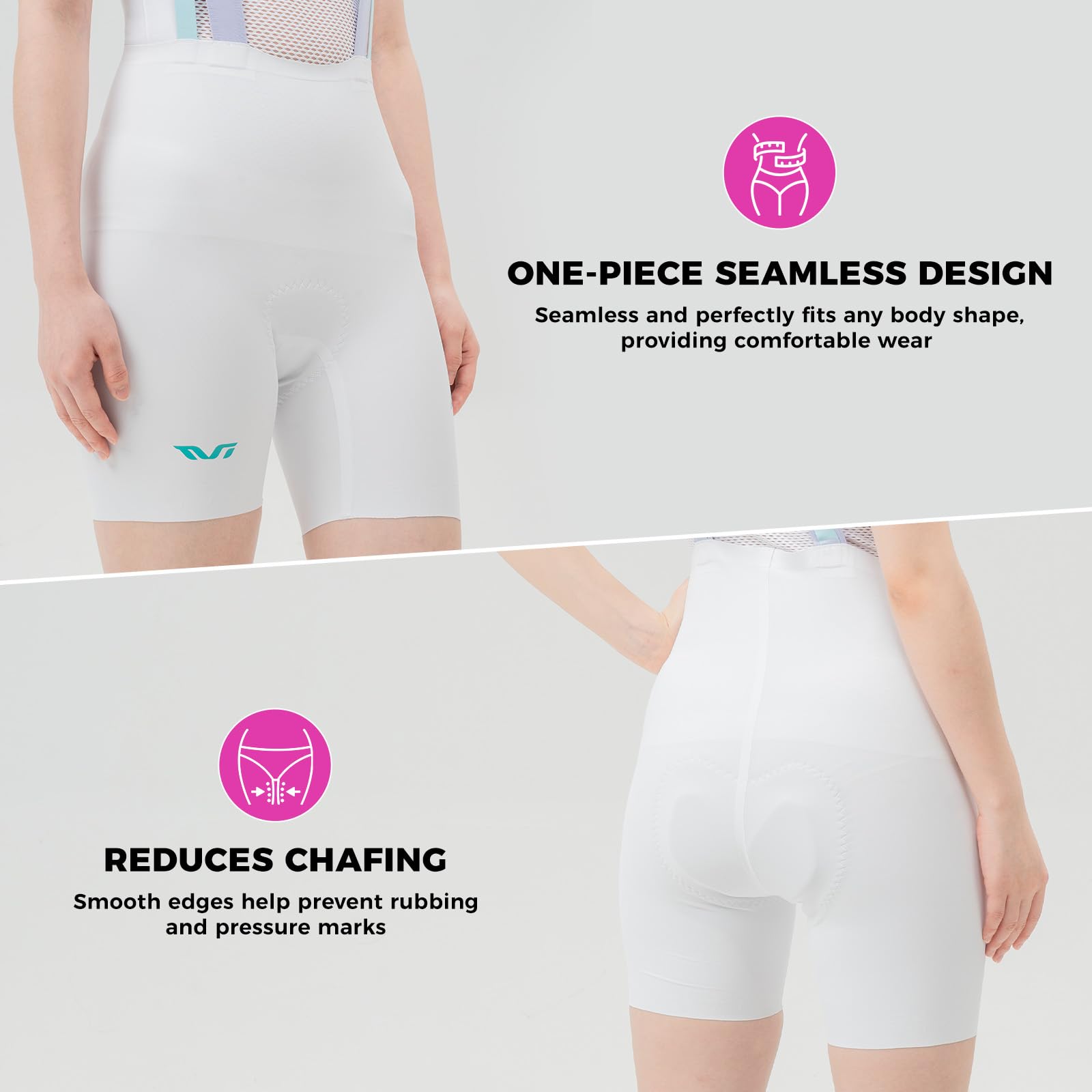 ROCKBROS TVI Culotte Ciclismo Mujer con Tirantes Verano Primavera, Pantalones Cortos Profesional para Bicicleta Carretera Montaña