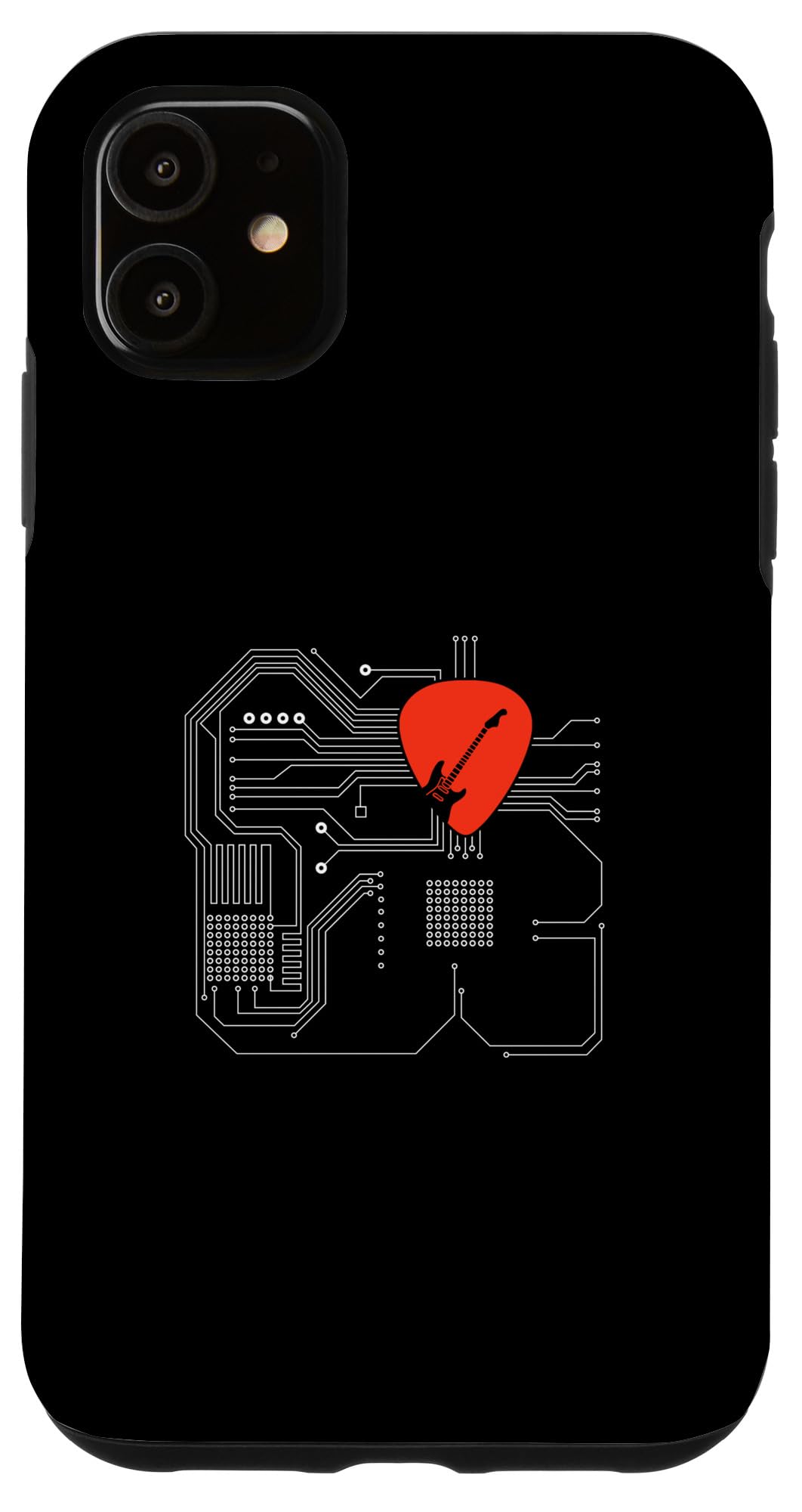 iPhone 11 Computer processor, Guitarist Retro Vintage. Case