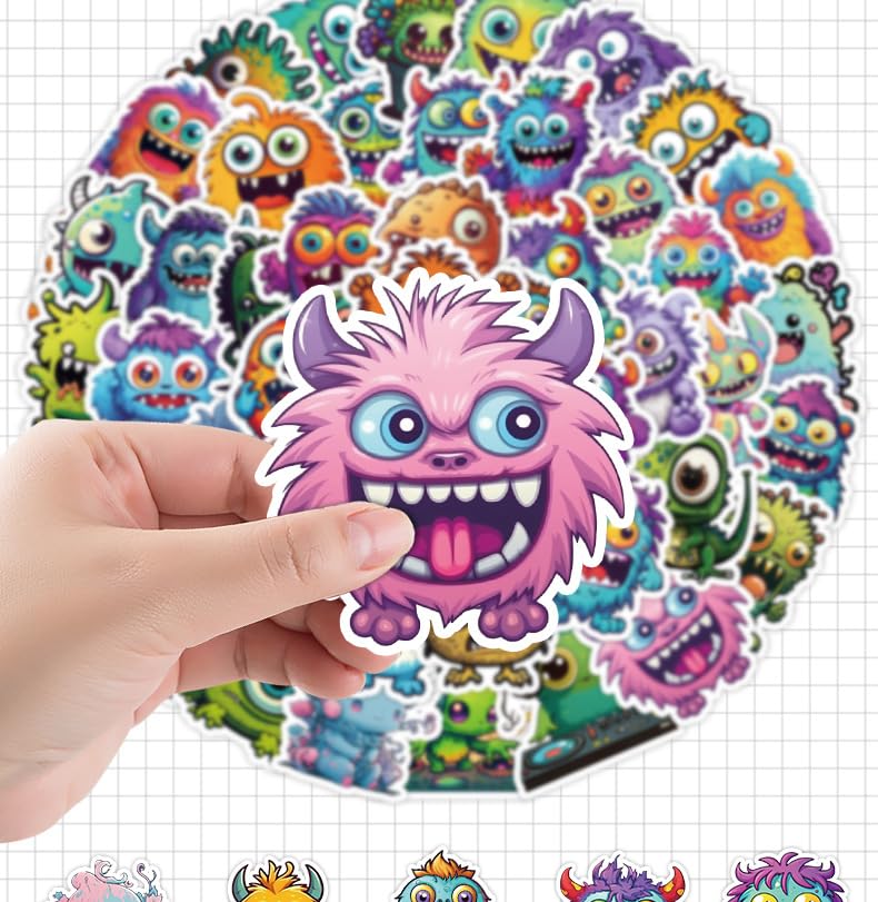 50 Adesivi Cacca Cartoon - Divertenti, Impermeabili, Per Bottiglie, Skate, Laptop - Foto 7