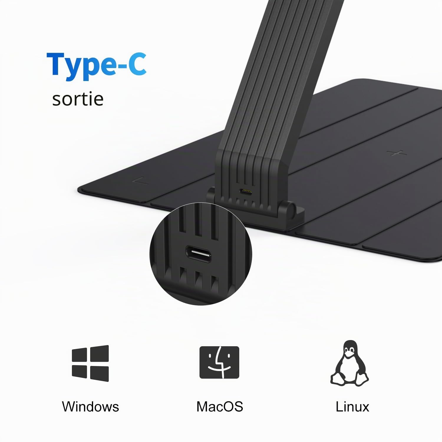 JOYUSING Scanpad100 Scanner de documents le plus portable, appareil photo de documents USB 13 MP, 1 seconde par numérisation, taille de capture A4, OCR, amélioration de l'IA, prêt pour les voyages