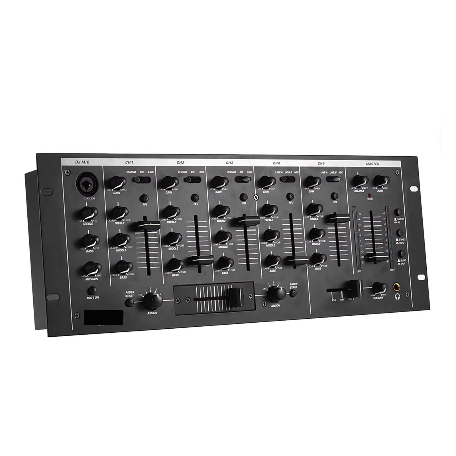 Mezclador de sonido profesional con amplificador, ecualizador de sonido integrado, consola de mezclas, equipo de DJ