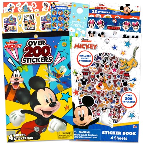 Mickey Mouse Stickers for Toddlers - Mickey Stickers Bulk Bundle Includes Over 600+ Mickey Mouse Stickers for Kids Plus Door Hanger | Mickey Stickers Party Favors
