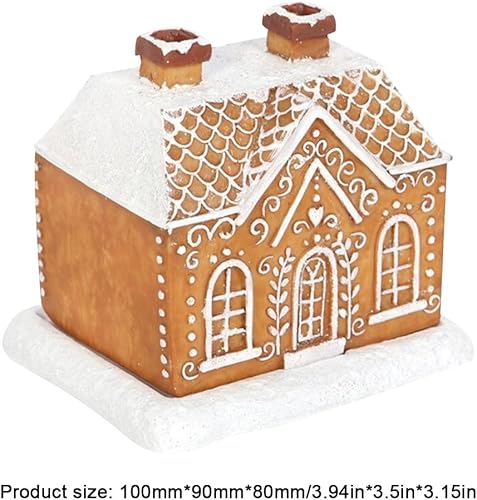 Miniatura 7 de Cessfle Quemador de incienso de cabaña de troncos de Navidad, quemador de incienso de invierno nevado de Navidad con 61 conos de incienso, chimenea