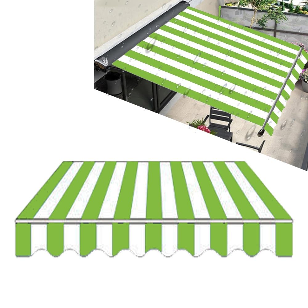 Lona de repuesto de rayas para toldo manual con acabado premium para exterior 5x3m
