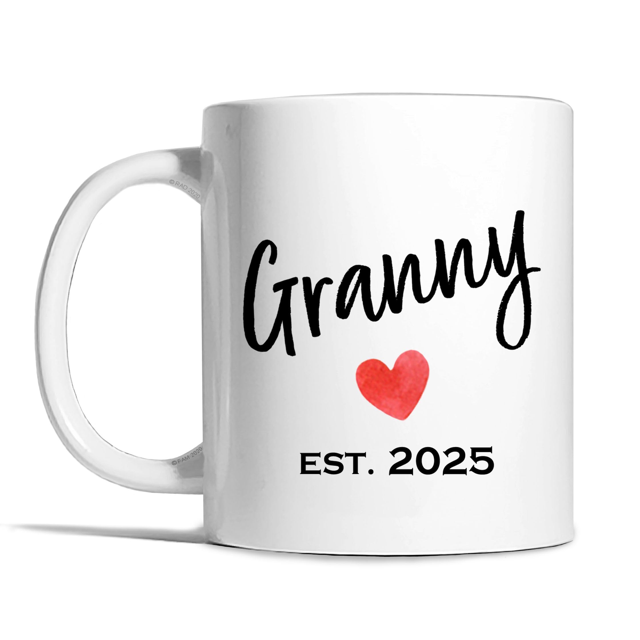 Risk-A Designs Granny Est 2025 Mug, Granny Gift, Granny Mug, Grandmother Gift, Granny Birthday Gift, Grandparent Mug, Pregnancy Reveal Gift