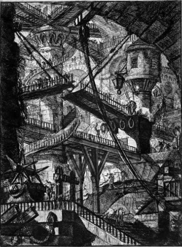 Affiche toile de Battista Piranesi, art portrait d'art pour decoration mural raffinee 60x90cm