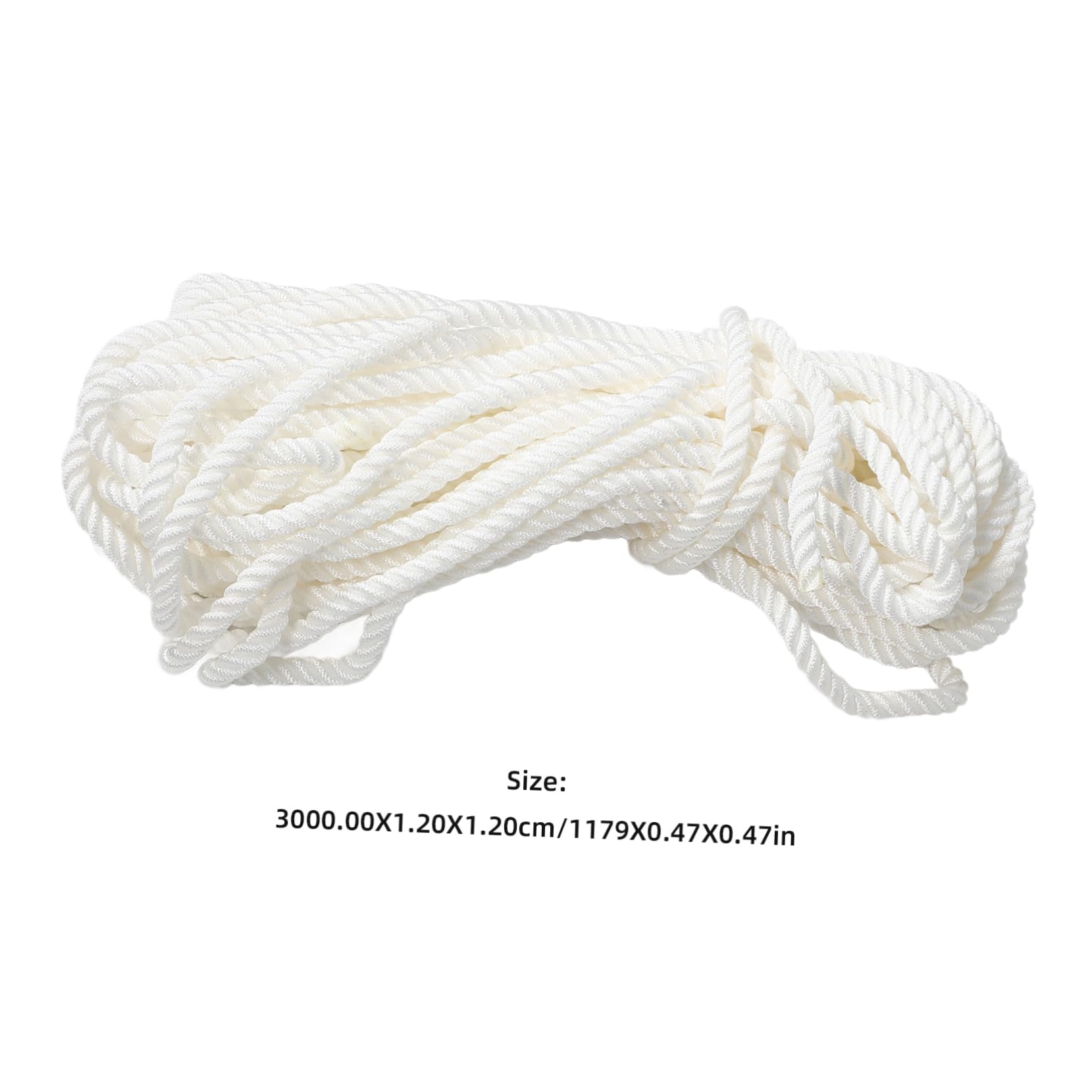 Sosoport Cuerda de Nailon Resistente para Líneas de Atraque de Embarcaciones, 12mm, Color Claro, Alta Resistencia, Versátil para Anclaje y Fondeo, Accesorios para Muelles de Barcos
