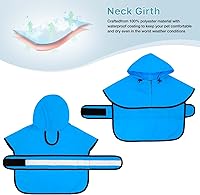 Vista 3 de Impermeable ajustable impermeable para perros, chaqueta reflectante para perros con capucha, abrigo ligero para lluvia para perros pequeños