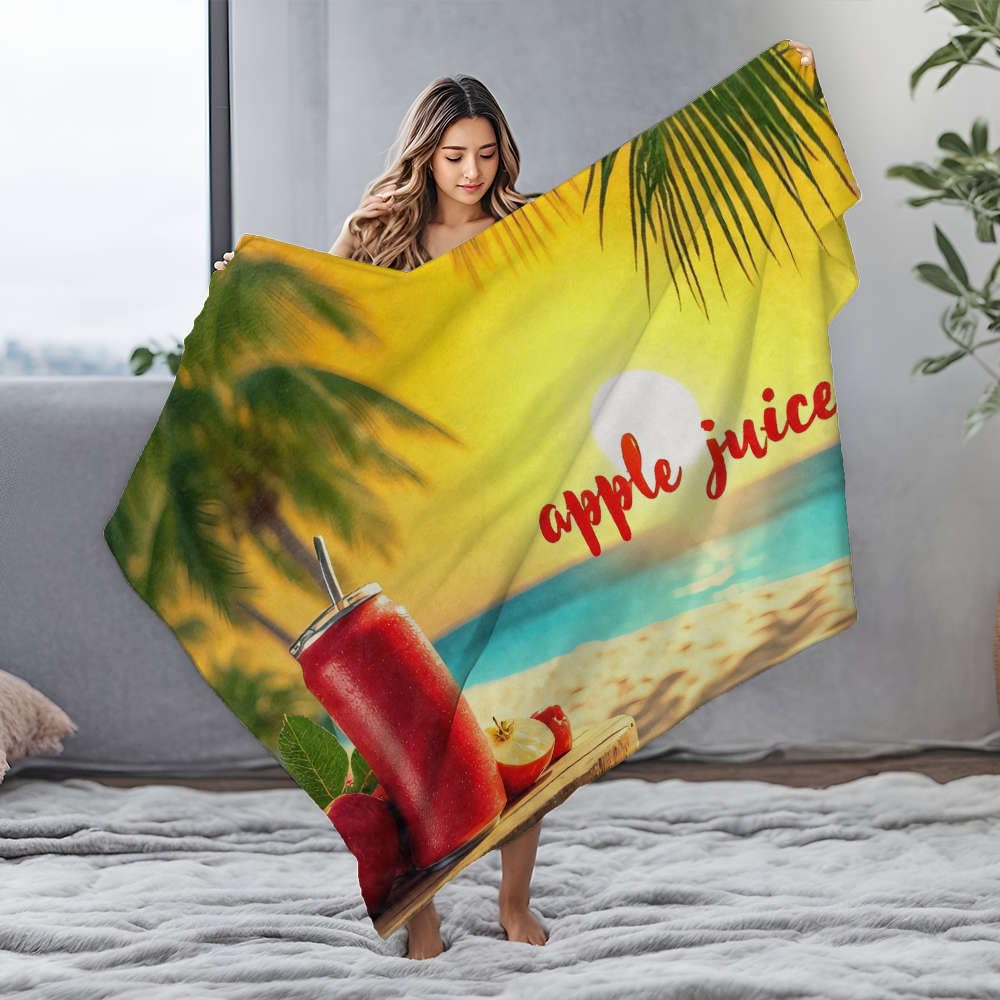 Couverture pour canapé contre le froid hivernal motif plage ensoleillée