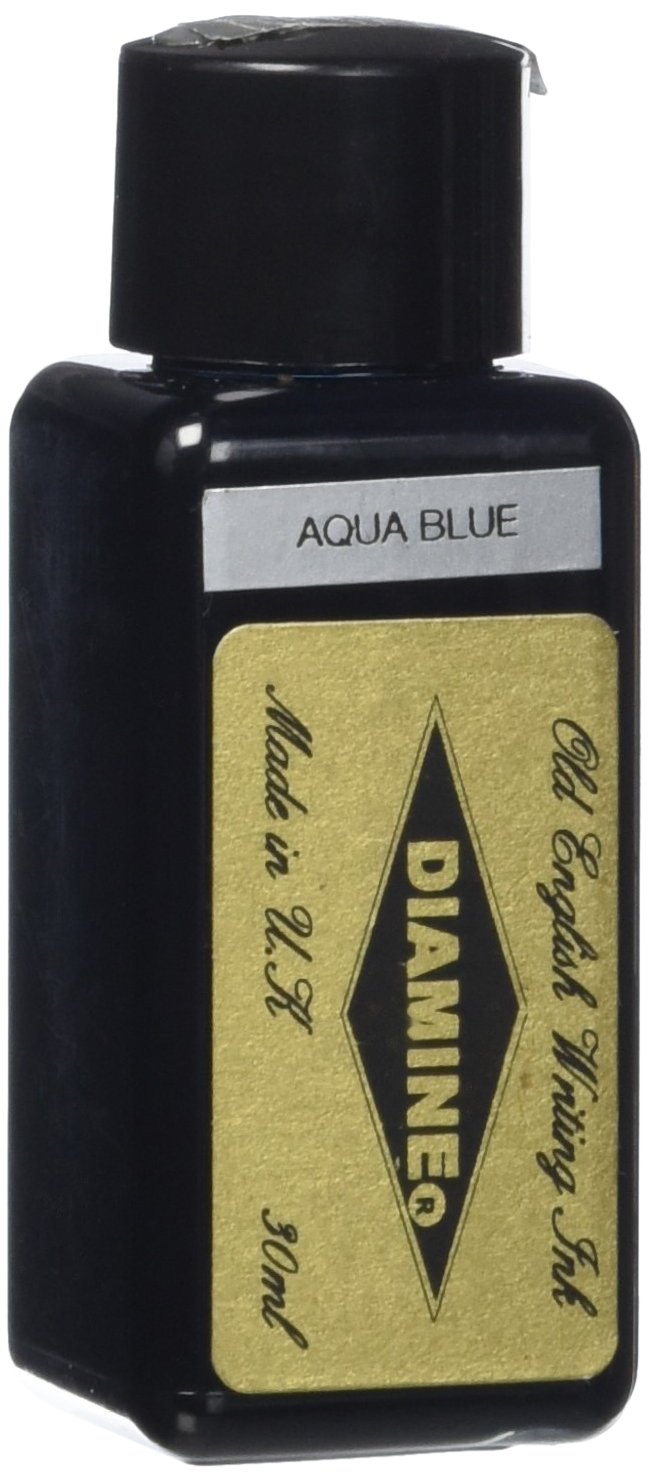 Diamine Fountain Pen Bottled Ink, 30ml - Aqua Blue