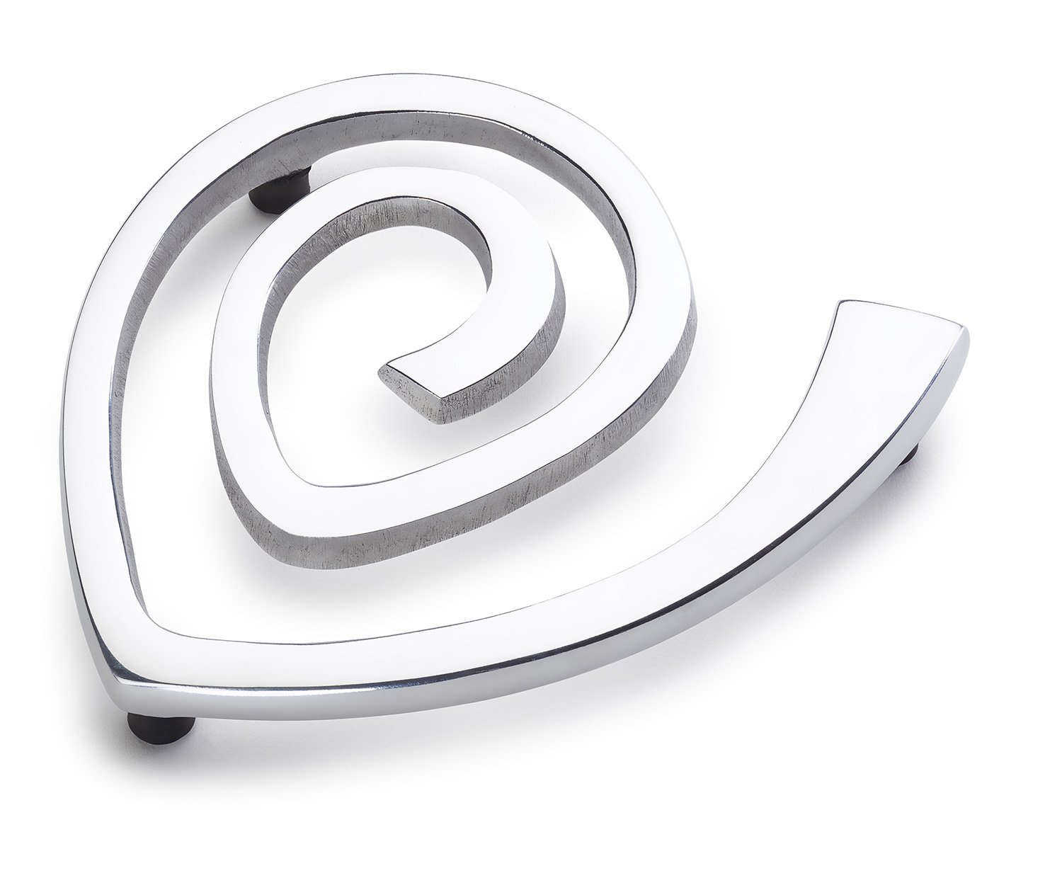 Polished Aluminium Swirl Trivet