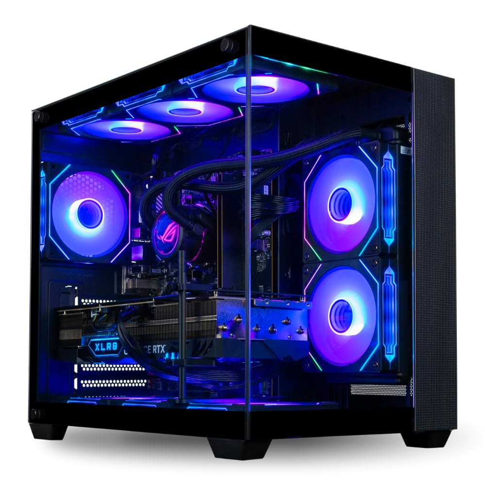 Panorama RTX 5090 Gaming Desktop PC - AMD Ryzen 9 9900X, 96GB DDR5 5600 RAM, 2x2TB NVMe Gen4 SSD, WiFi 6E + BT 5.4, HDMI, RJ45, Windows 11 Pro - Best 2025 RGB Prebuilt Tower Computer for Gamers