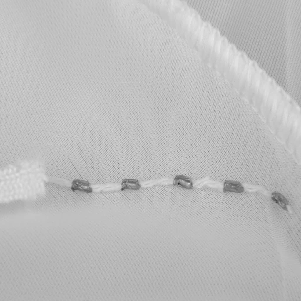 Bestlivings Rideau 300 cm à 900 cm de largeur, voile transparent avec galon fronceur et bande de plomb universelle cousue de couleur blanche (largeur env. 750 cm, longueur env. 175 cm)