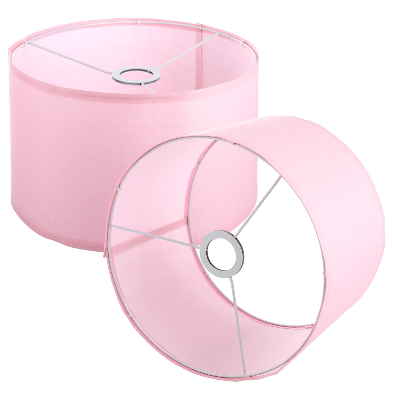 AKOLAFE 2 Pack Light Shade Ceiling Pink 30cm Lampshade for Ceilings Lights, Stylish Fabric Floor Table Lamps for Living Rooms, Kitchen, Bedroom, Hallways