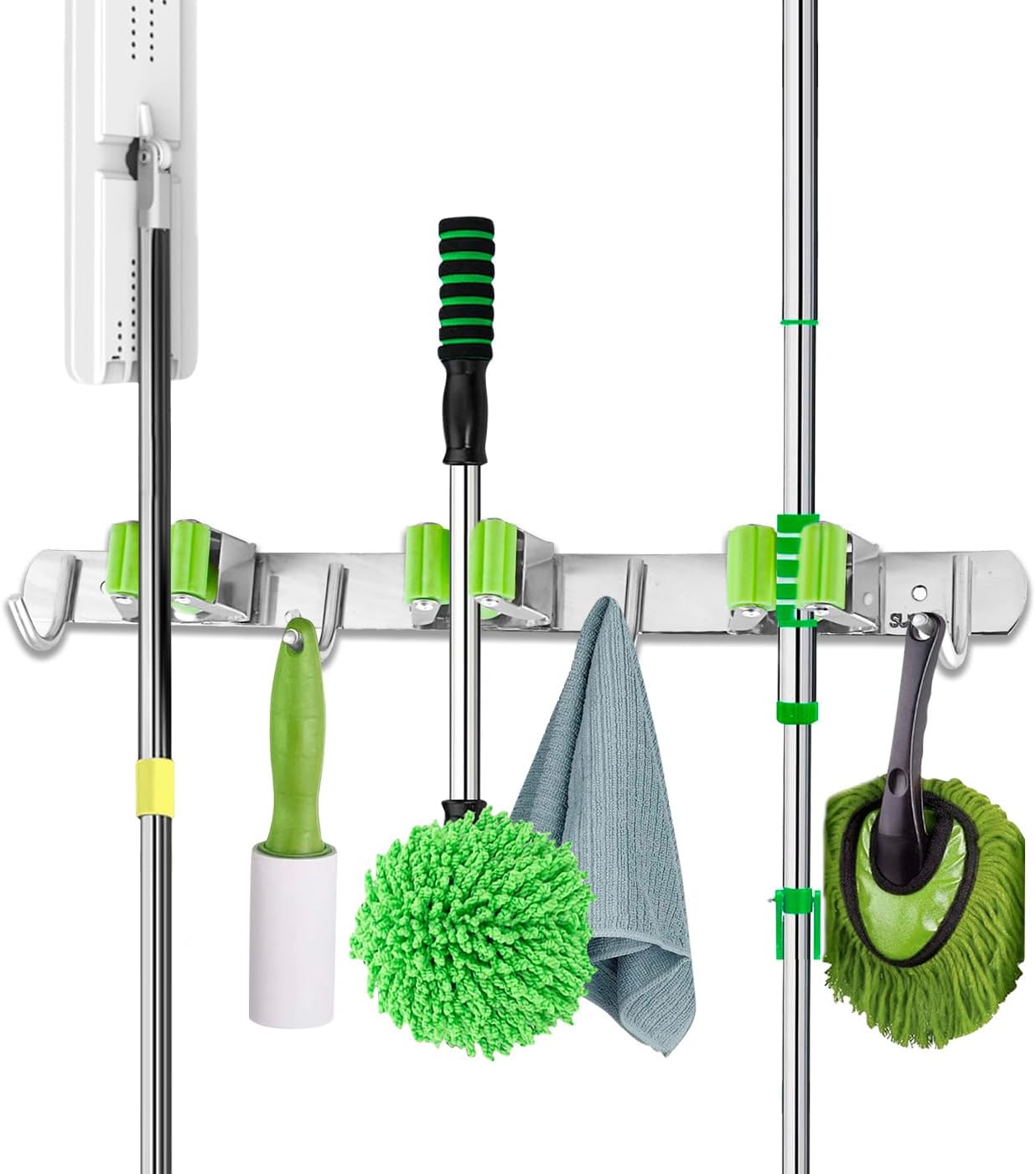 Amazon.com: Backcross Broom Holder Mop Hanger Wall Mount Broom Hangers ...