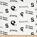 NCAA Michigan State Spartans Tossed Logos White, Fabric by the Yard