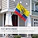 Anley Fly Breeze 3x5 Foot Ecuador Flag - Vivid Color and Fade proof - Canvas Header and Double Stitched - Ecuadoran National Flags Polyester with Brass Grommets 3 X 5 Ft
