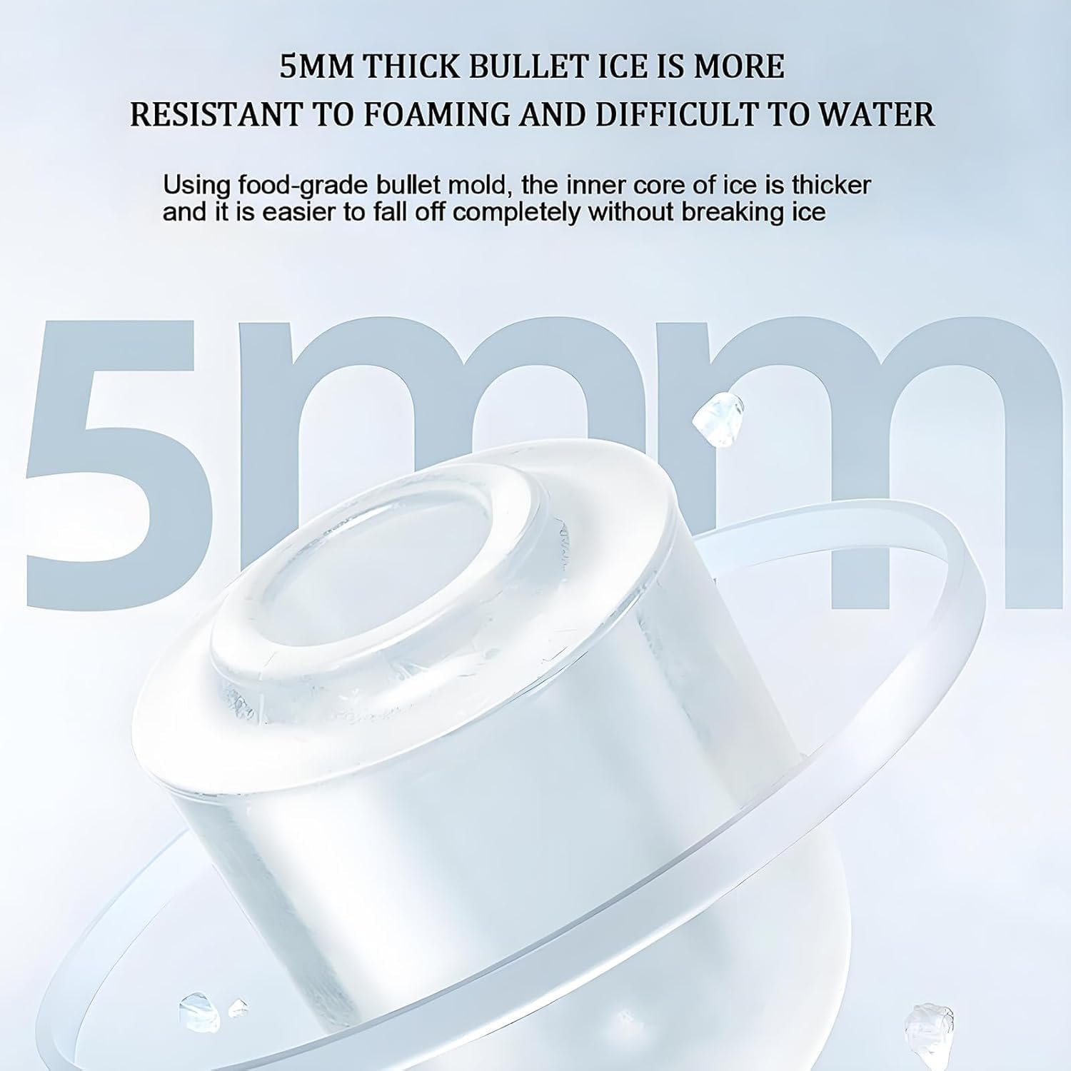 Máquina de hielo de pellets con máquina de hielo autolimpiable, portátil, para cocina, compacta con base antideslizante para bebidas caseras