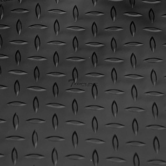 Black Rubber Diamond Plate Truck Bed Floor Mat Liner Compatible with 01-03 Ford F150 5.5 Feet (66) Short Bed