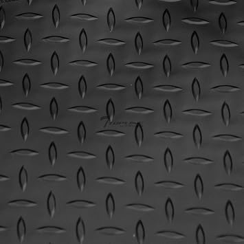 Black Rubber Diamond Plate Truck Bed Floor Mat Liner Compatible with 01-03 Ford F150 5.5 Feet (66) Short Bed