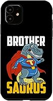 Vista 8 de Brother Saurus Brother Dinosaur T-Rex Superhero Case for iPhone 16