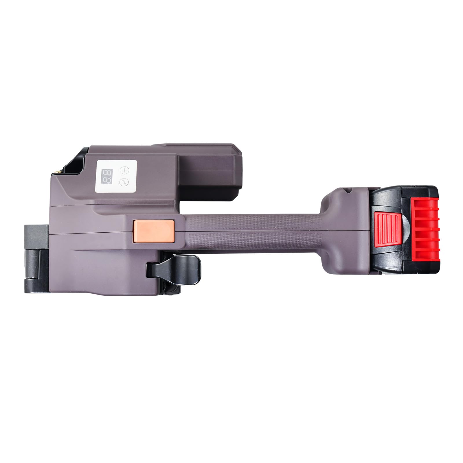 VEVOR Elektrische Umreifungsmaschine, für 1-2 cm PP-/PET-Bänder, elektrisches Umreifungsgerät mit Digitalanzeige, 2 x 4000 mAh batteriebetriebene Handumreifungsmaschine für Verpackungskartonpaletten