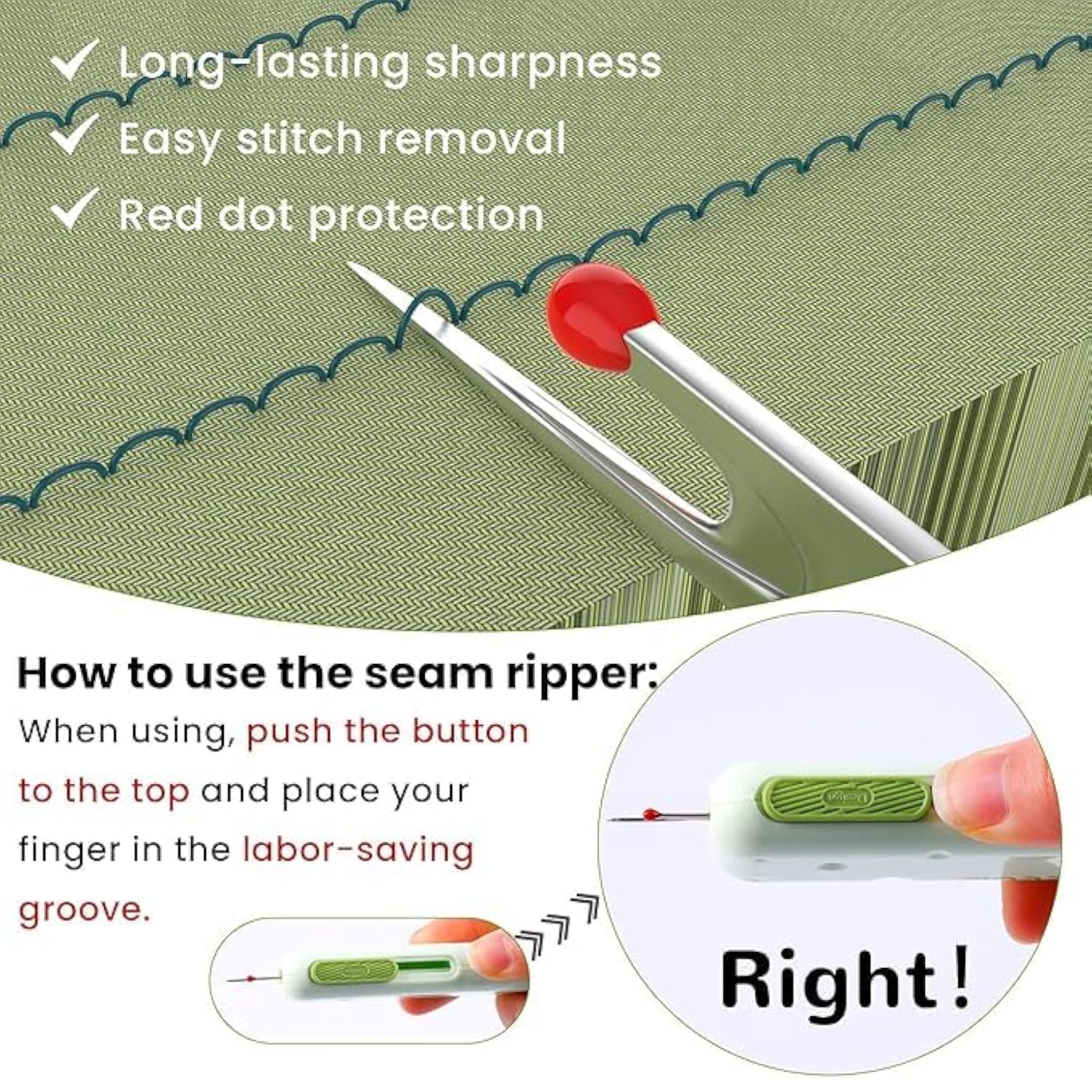 3 in 1 Automatic Needle Threaders and Seam Ripper Kit